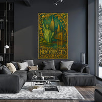 New York City Landmarks Poster Art Print Museum Quality