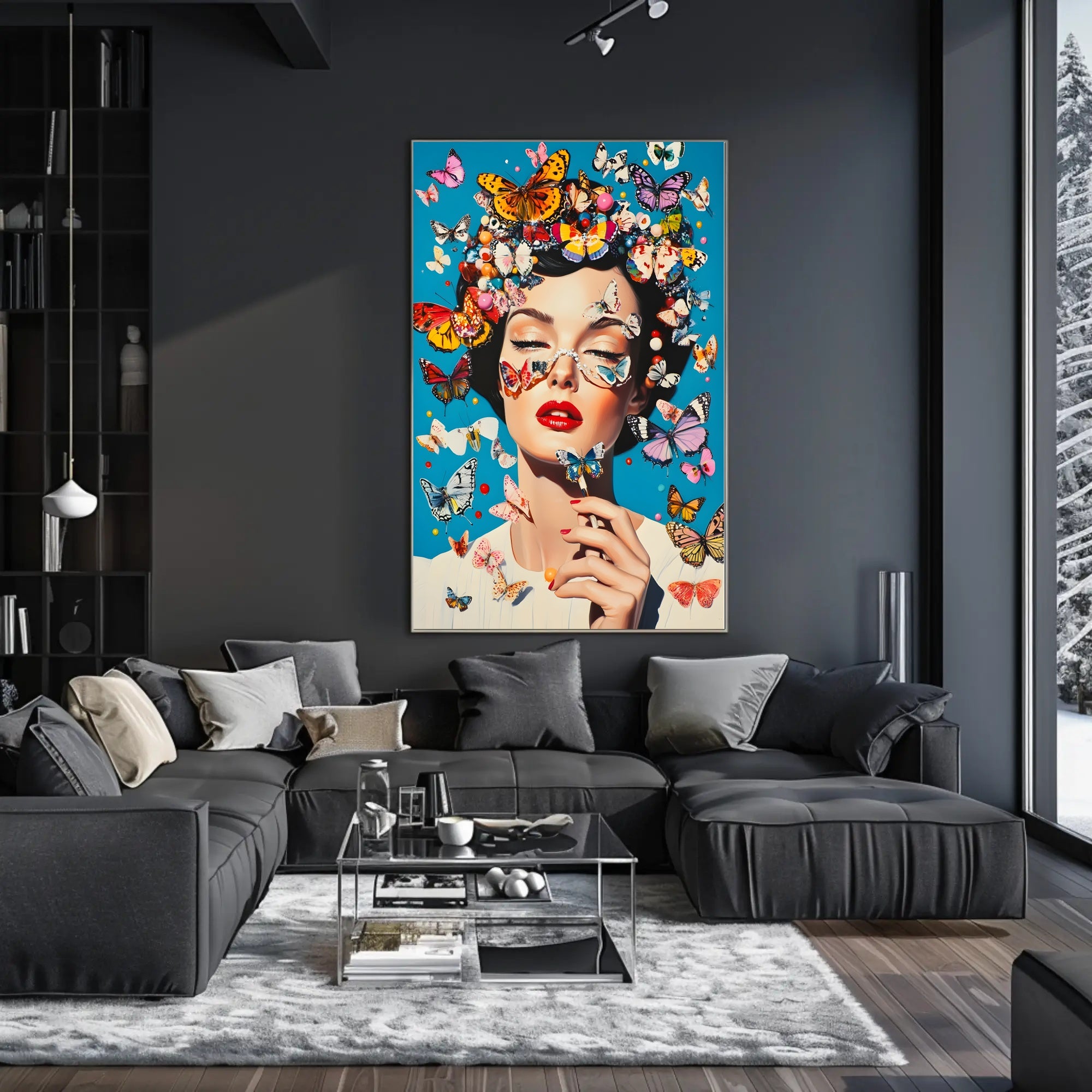 Butterfly Reverie Colorful Surreal Wall Art Print