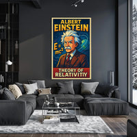 Einstein Relativity Scenic Wanderlust Poster