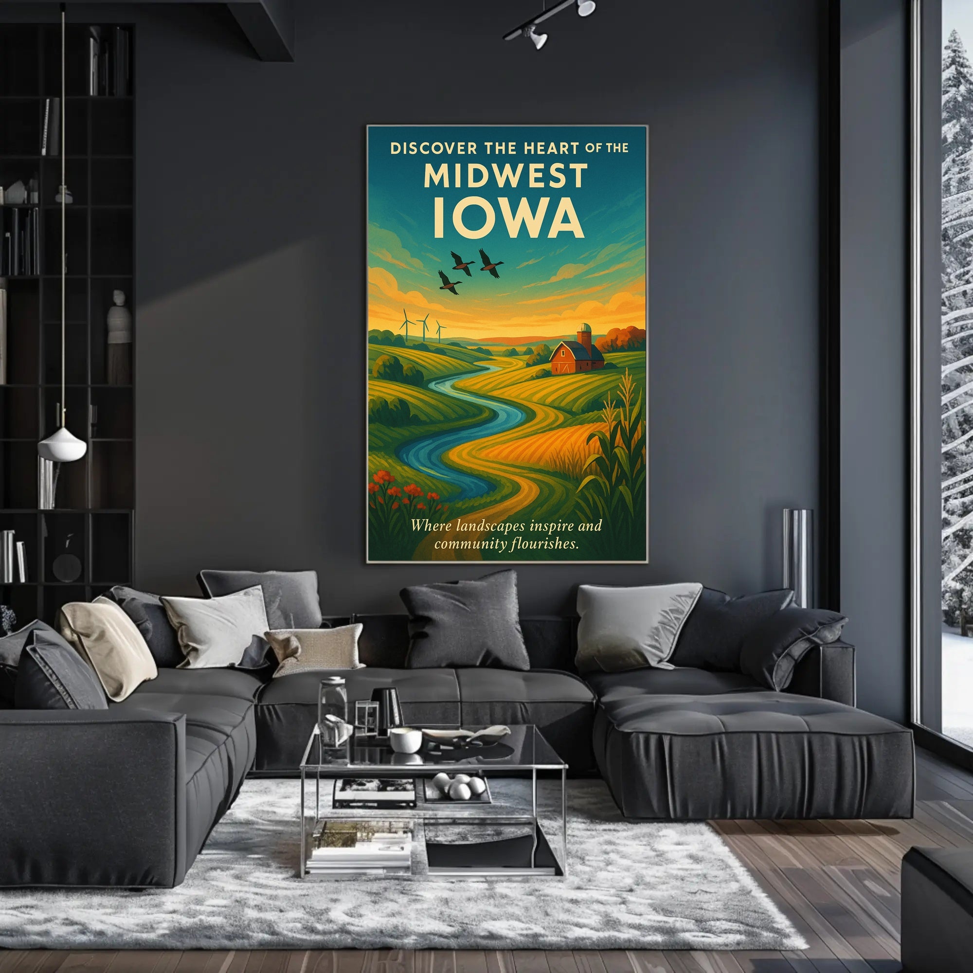 Discover The Heart Of Iowa Poster