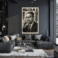 Malcolm X Portrait Poster