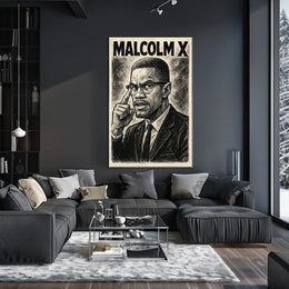 Malcolm X Portrait Poster