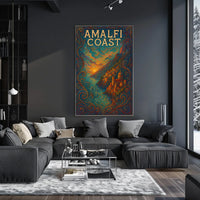 Amalfi Coast Poster 18x24 Coastal Wall Art Coastal Decor