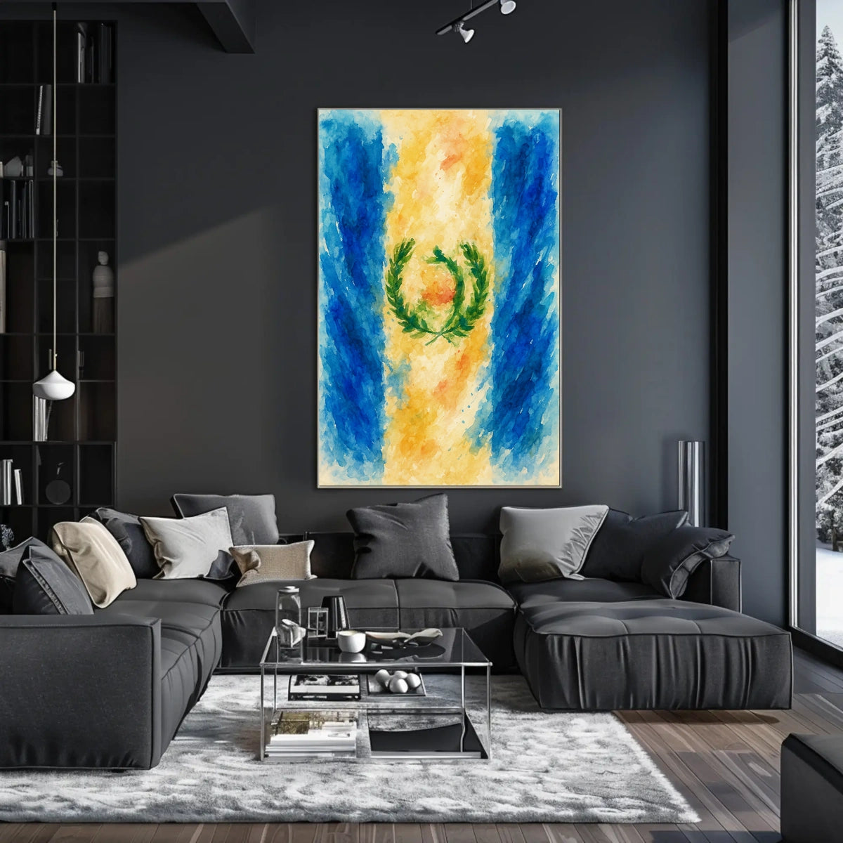 Watercolor Flag Art Poster
