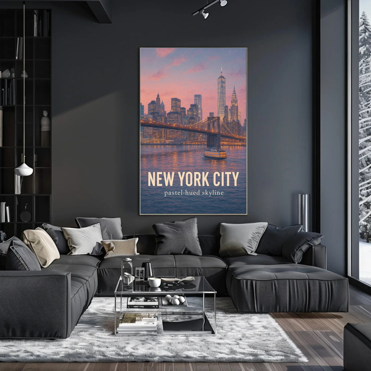 New York City Pastel-Hued Skyline Poster