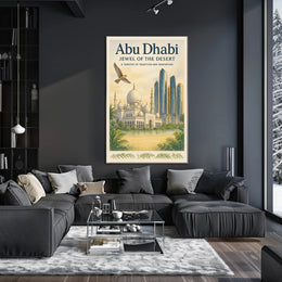 Abu Dhabi Elegance: Heritage and Futurism Travel Poster