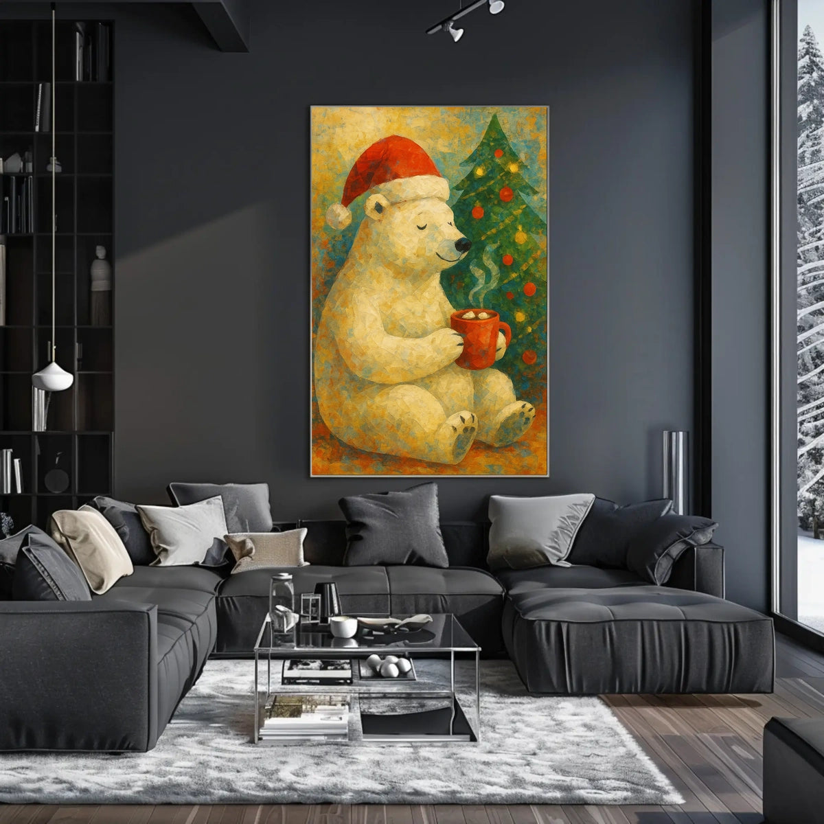 Cozy Christmas Bear Poster