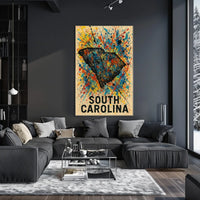 South Carolina Splash Poster