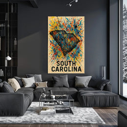 South Carolina Splash Poster