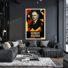 Herbert Hoover 31st President of the United States Abstract Pop Poster