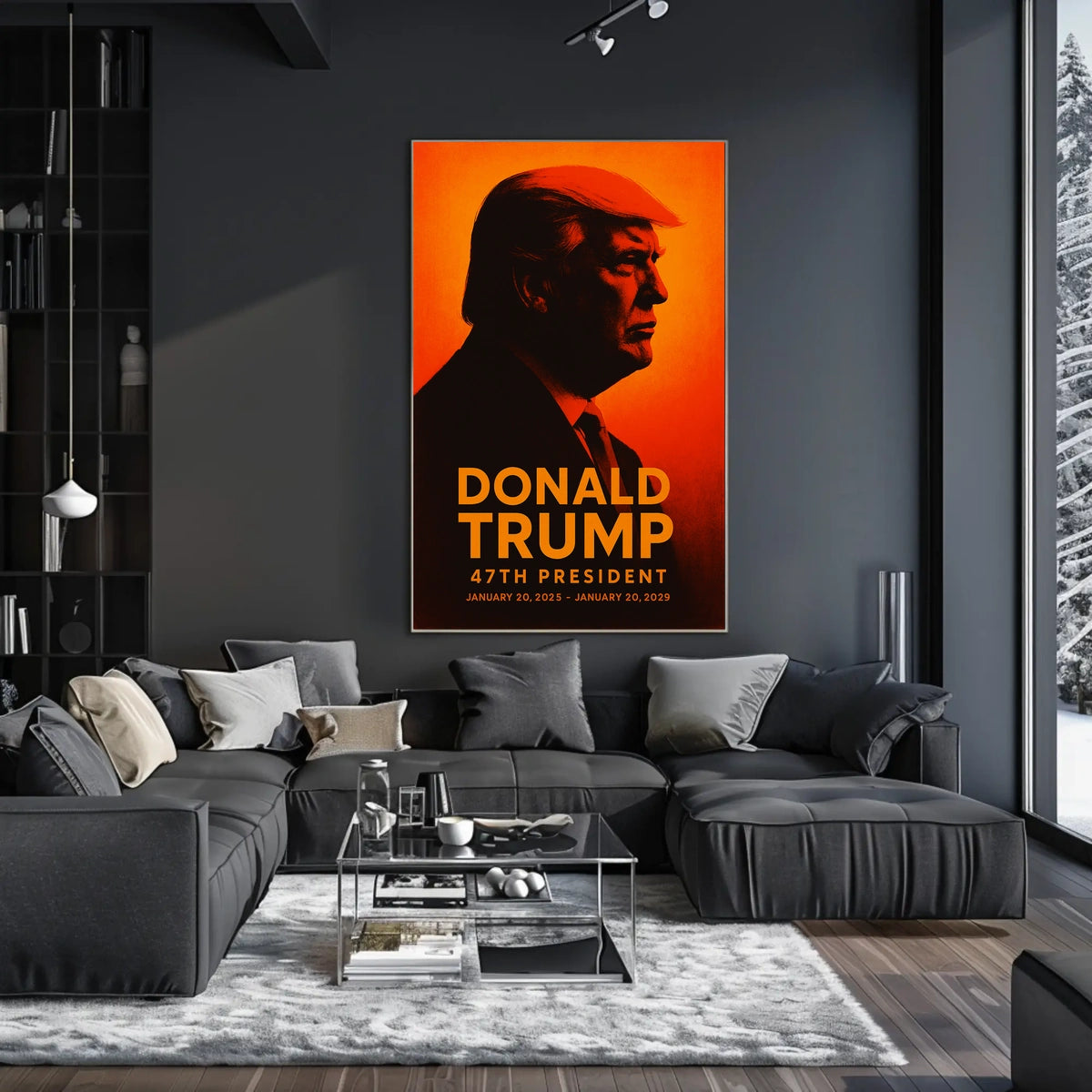 Donald Trump 47th President Patriotic Vintage Poster