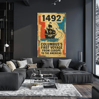 1492 Voyage Discovery Historical Vintage Art Poster