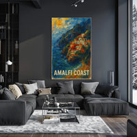Amalfi Coast Poster Coastal Wall Art 18x24 Museum Poster