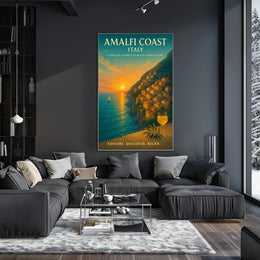 Amalfi Coast Sunset Beauty Culture Poster