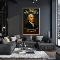 James Madison Presidential Legacy Vintage Historical Poster PosterGoat