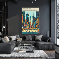 New York City Street Scene Poster