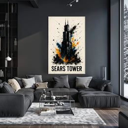 Sears Tower Abstract Art Poster