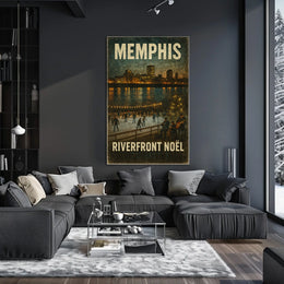Memphis Riverfront Noël Poster