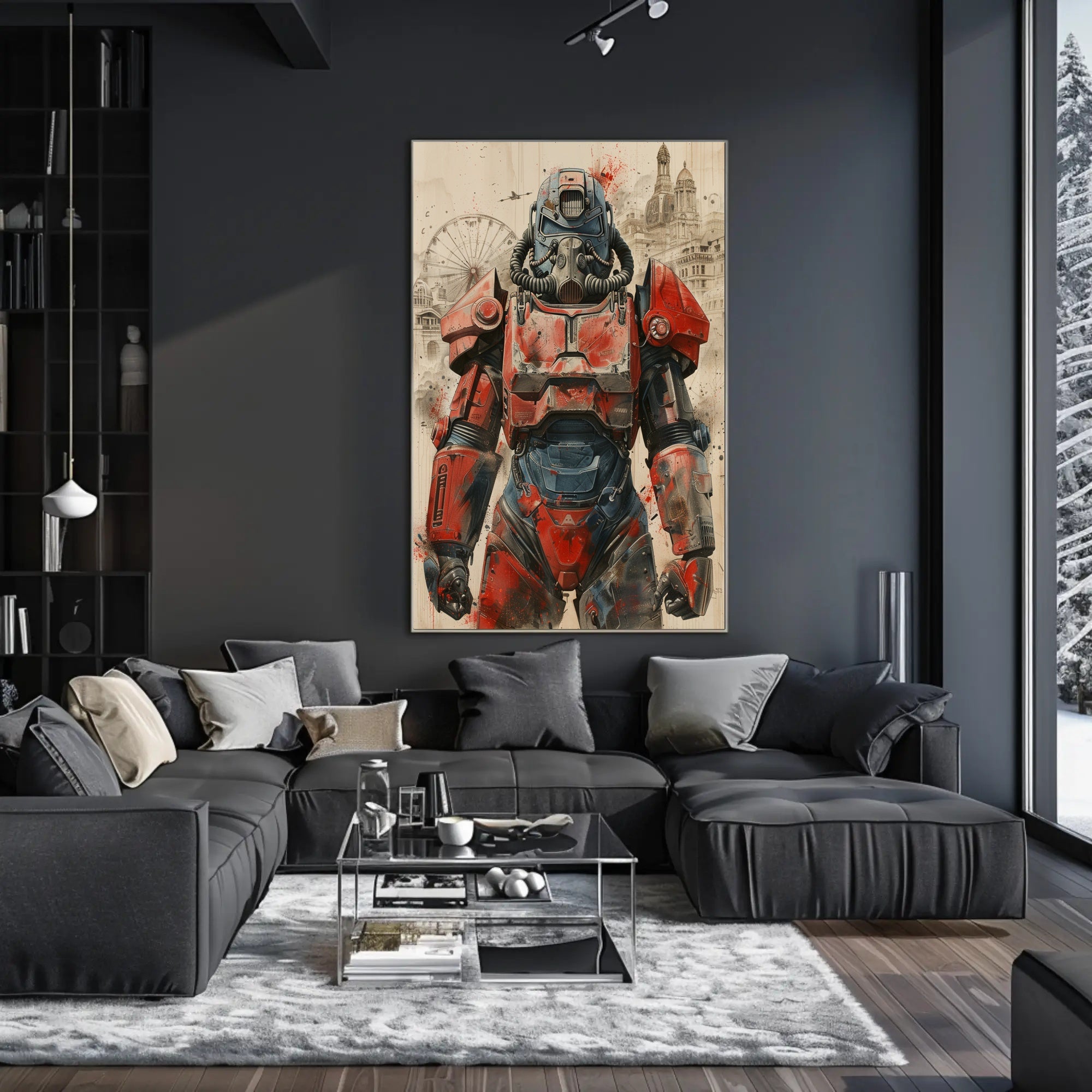Retro-Futuristic Armor Poster PosterGoat