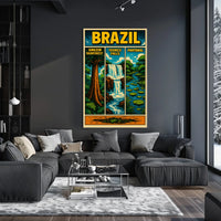 Brazil's Iconic Natural Wonders Vintage Poster