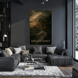 Amalfi Coast Poster Wall Art 18x24 Cliffside Mediterranean