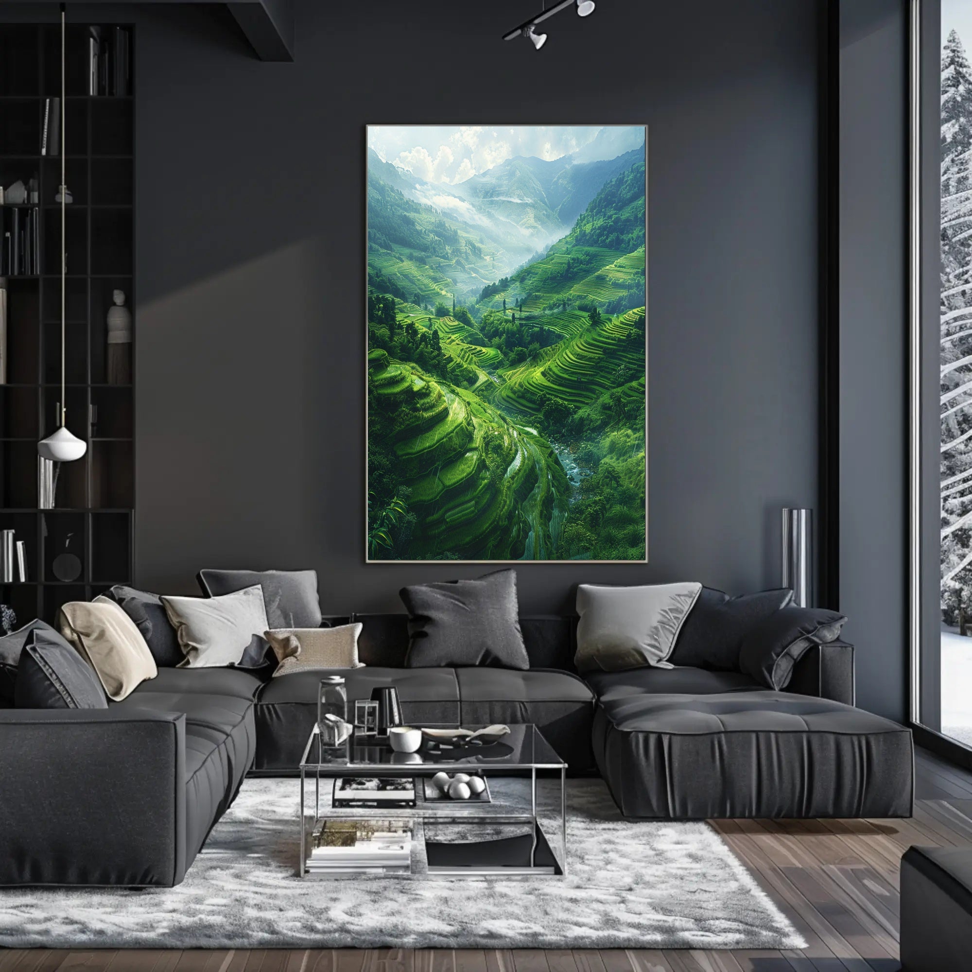 Breathtaking Terraced Rice Fields Poster PosterGoat