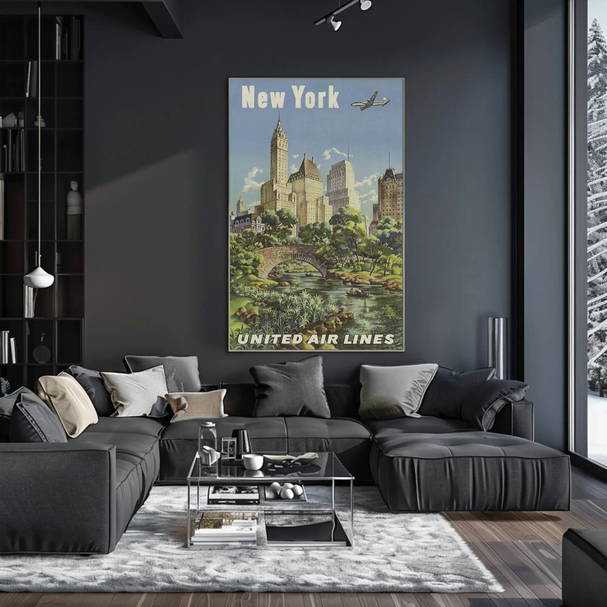 New York City Travel Adventure Poster Vintage Wall Art