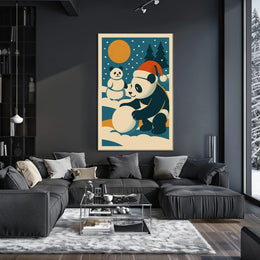 Winter Wonderland with Pandas Poster