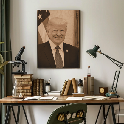 Donald Trump 45th President Sepia Photo