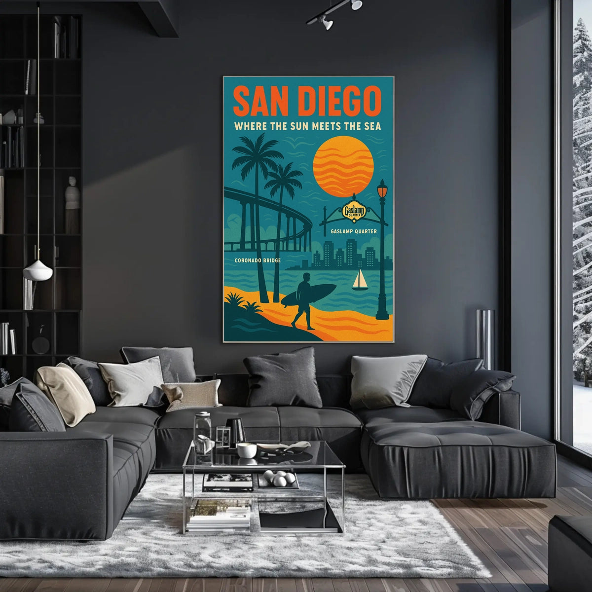 San Diego Where the Sun Meets the Sea Poster