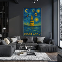 Maryland State House Van Gogh Artistic Heritage Poster