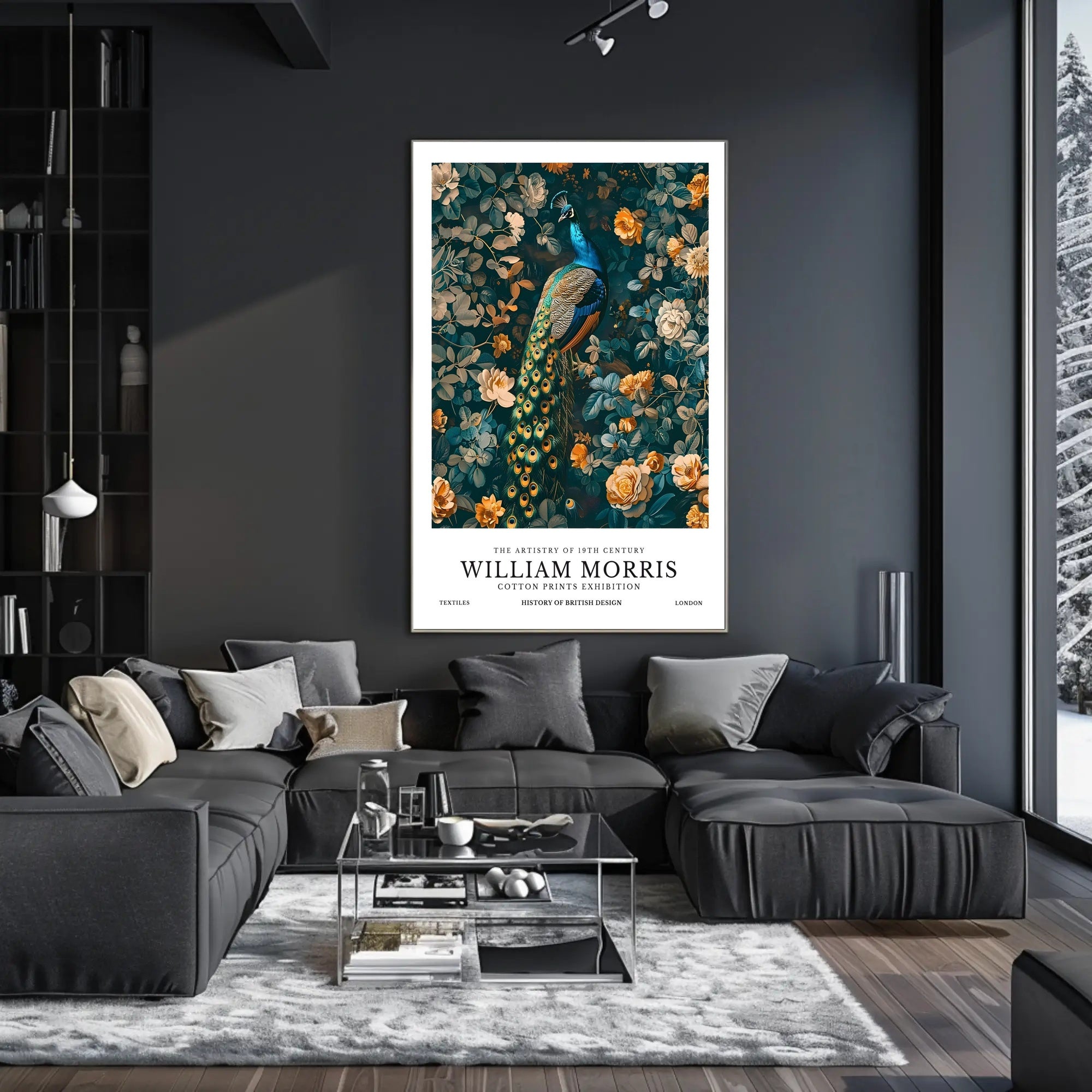 William Morris Exhibition Peacock Heritage Cultural or Heritage Poster