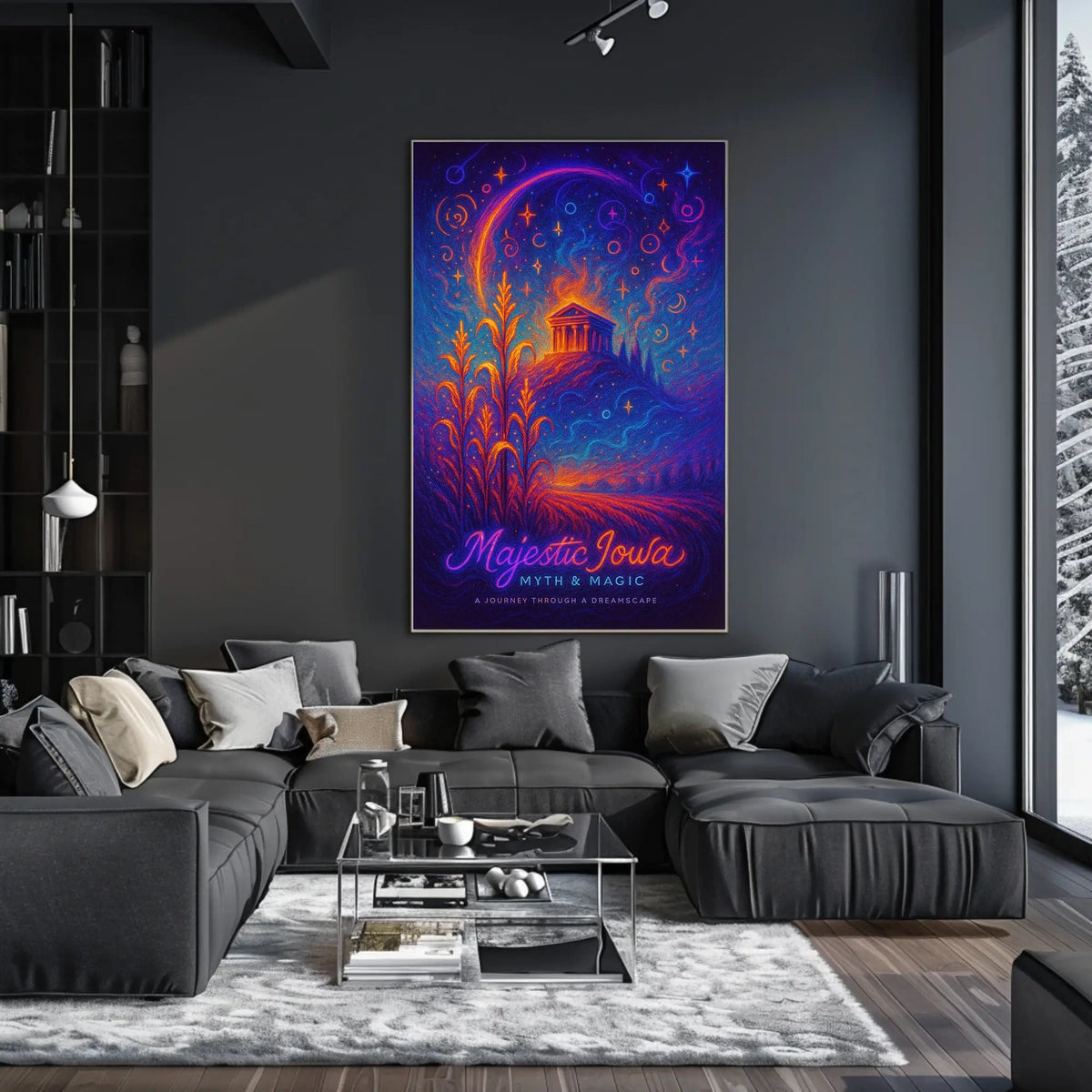 Majestic Iowa Myth Magic Poster