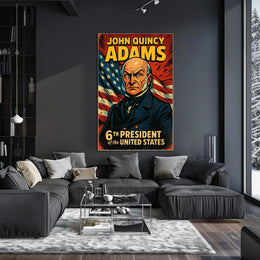 John Quincy Adams 6th President Poster Vintage Heritage Art