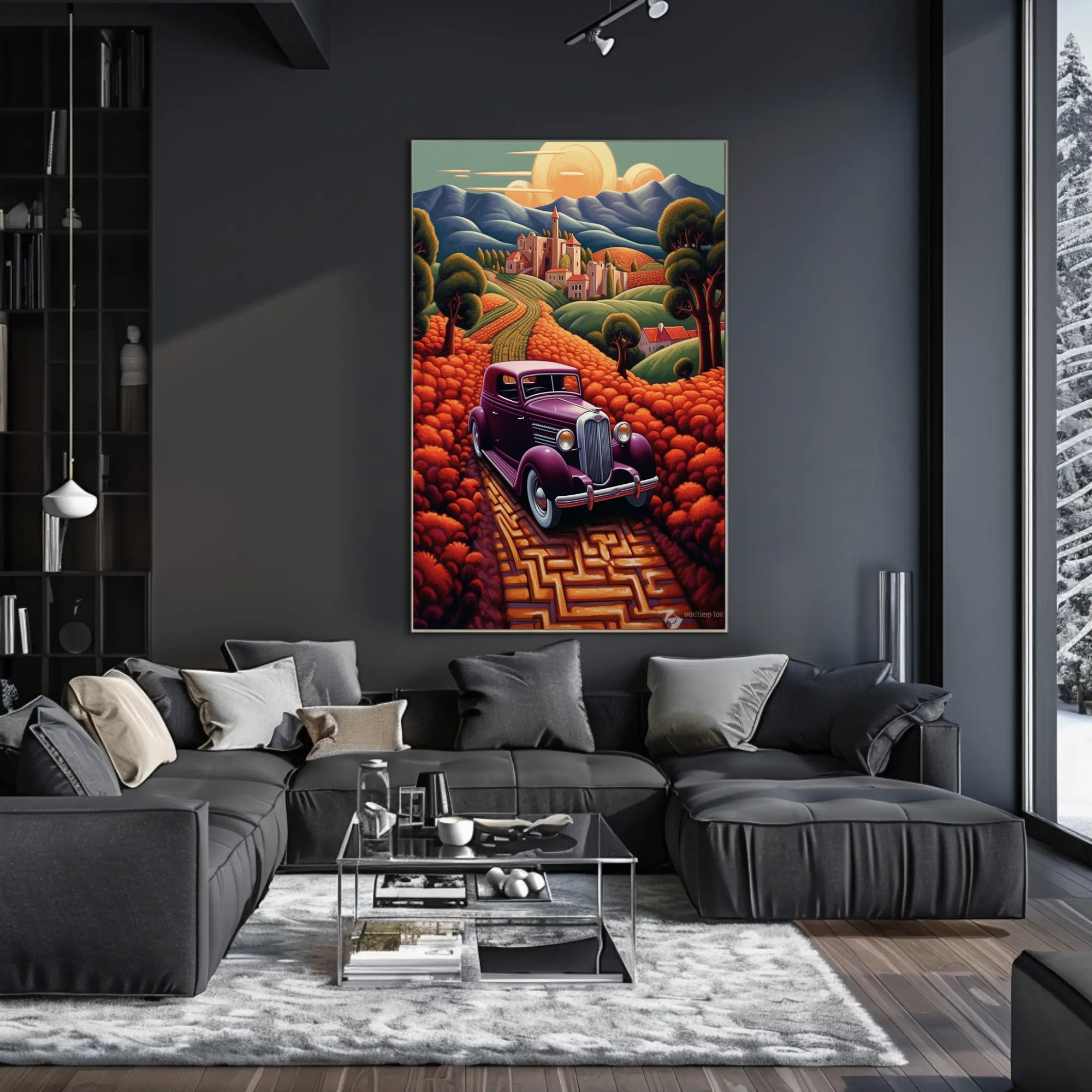 Vintage Journey Through a Dreamscape Poster