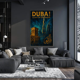 Dubai City Of Contrasts Poster For Modern Home Decor