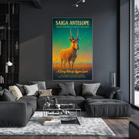 Saiga Antelope A Living Relic Poster