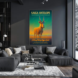 Saiga Antelope A Living Relic Poster