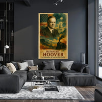 Herbert Hoover 31st President of the United States Layered Digital Collage Poster