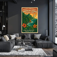 American Samoa Scenic Vintage Travel Poster