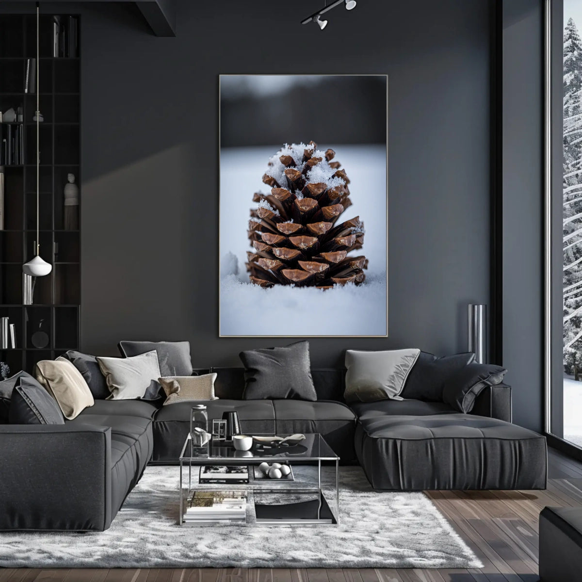 Winter Pinecone Poster