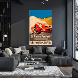3rd Rallye Ferrari Travel Poster Art Print Decor