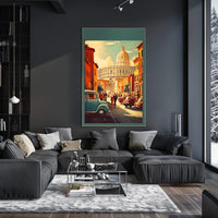Vintage Italian Street Scene Poster