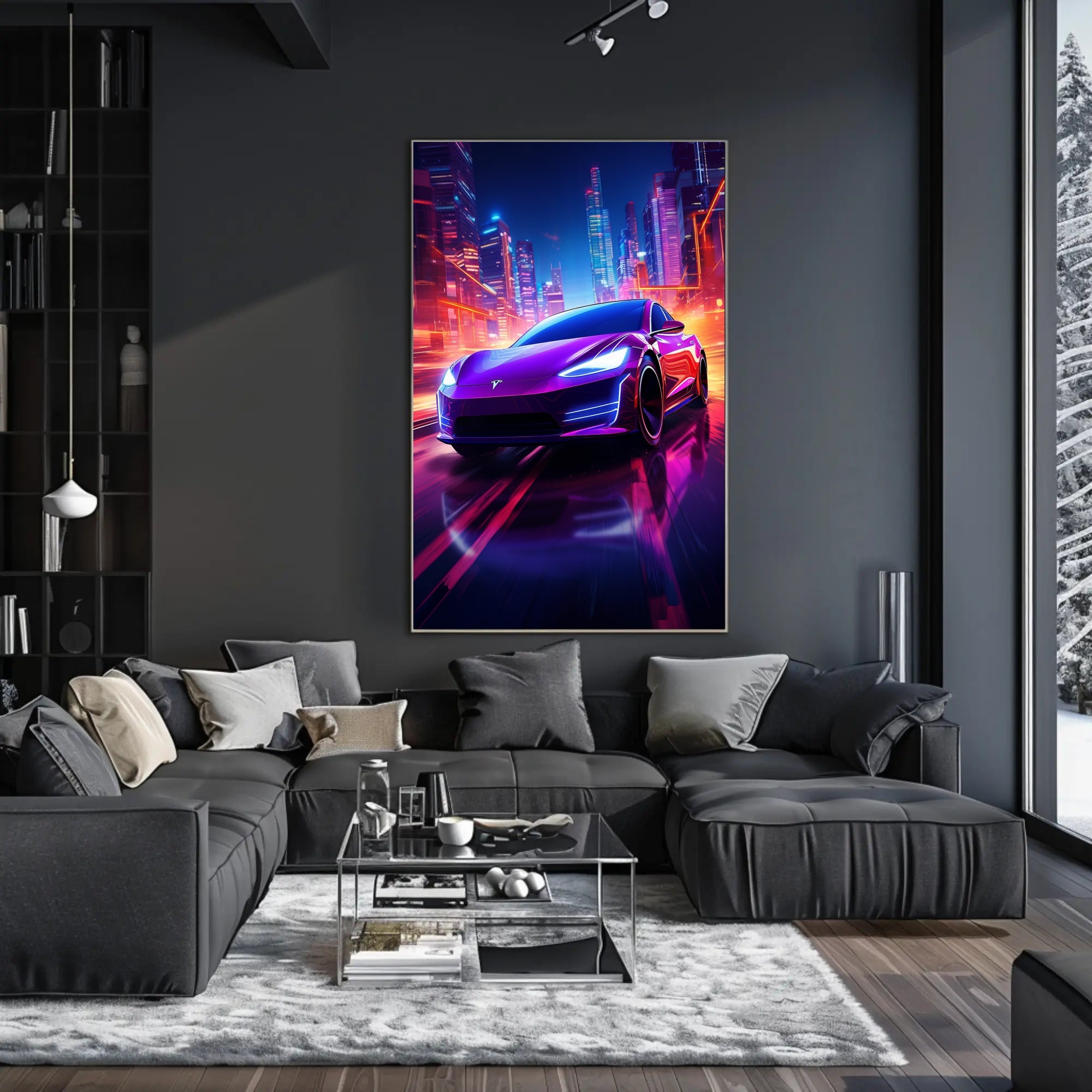 Futuristic Urban Drive Poster PosterGoat