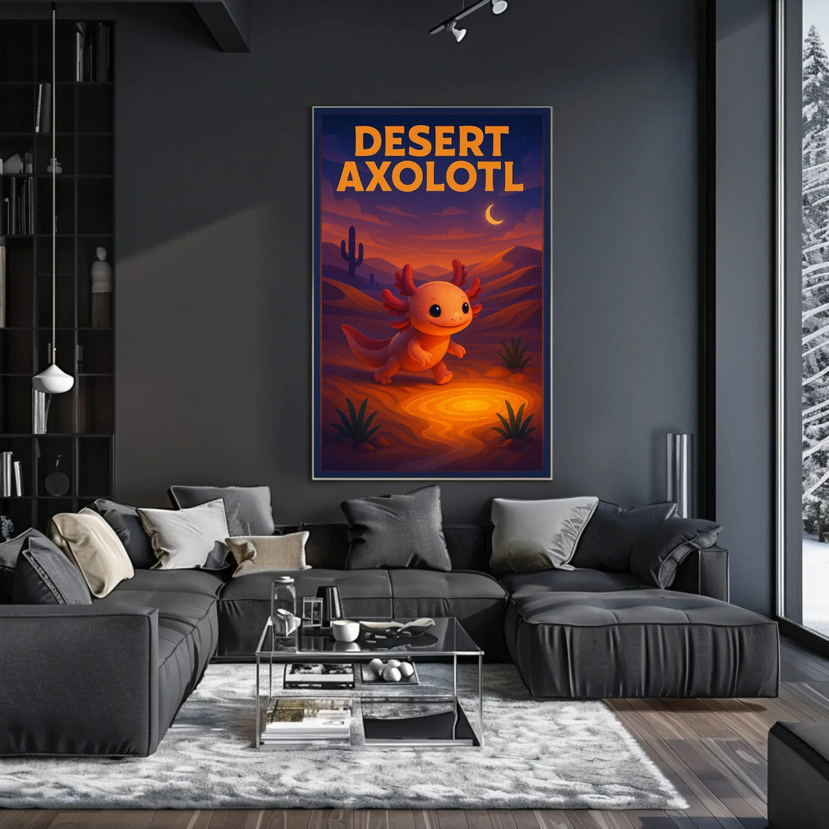 Desert Axolotl Poster
