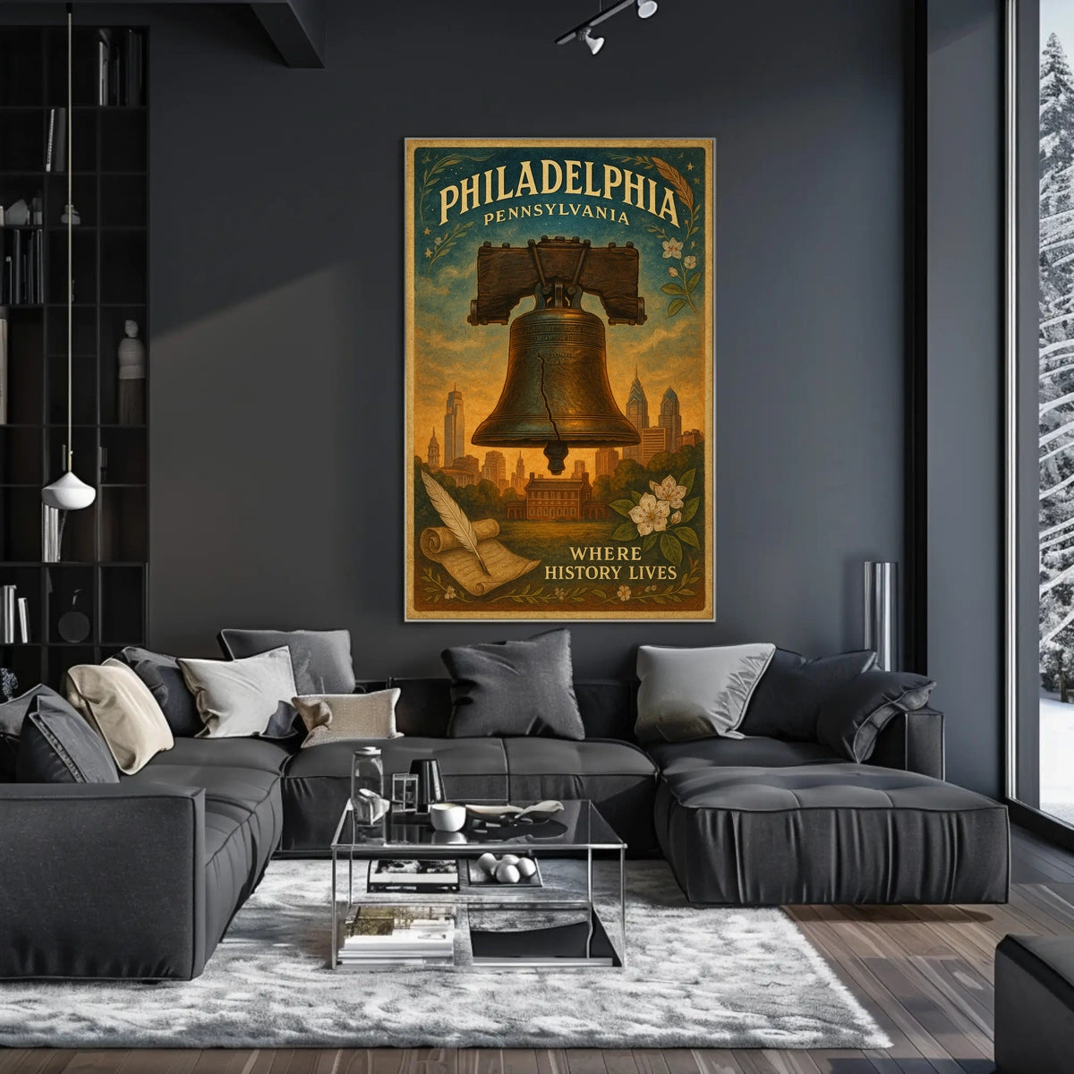 Liberty Bell Vintage Philadelphia Poster Art Print