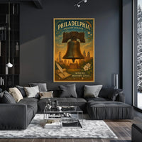 Liberty Bell Vintage Philadelphia Poster Art Print