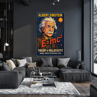Einstein Relativity Vintage Science Educational Poster