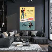 Vintage Syphilis Treatment Public Health Educational Poster PosterGoat