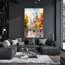 European Cityscape Architecture Travel Poster